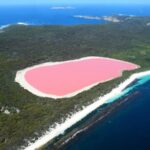 Pembe göl Hillier Gölü avustralya