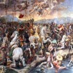 Battle of the Milvian Bridge by Giulio Romano 1520