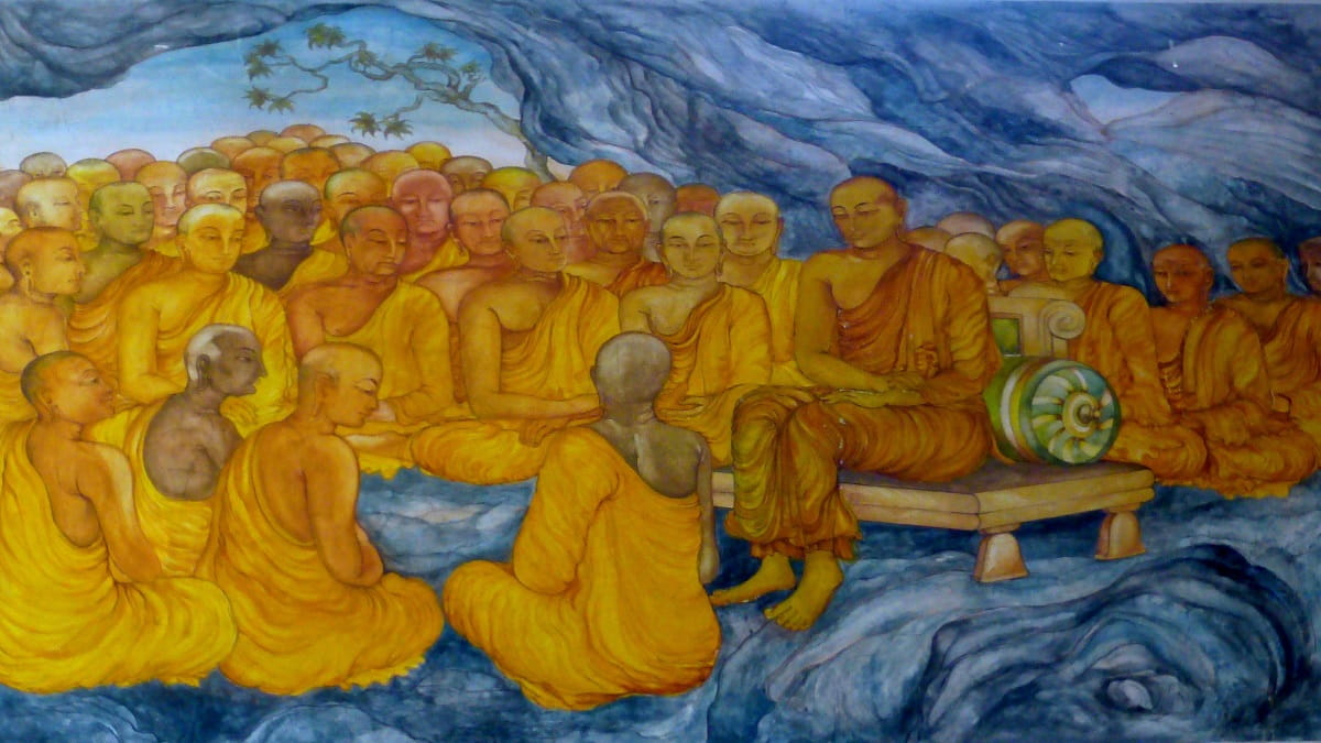 Nava Jetavana Temple Shravasti 013 First Council at Rajagaha 9241729223 min
