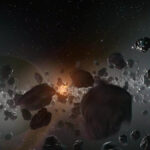 asteroitler uzay boşluğunda