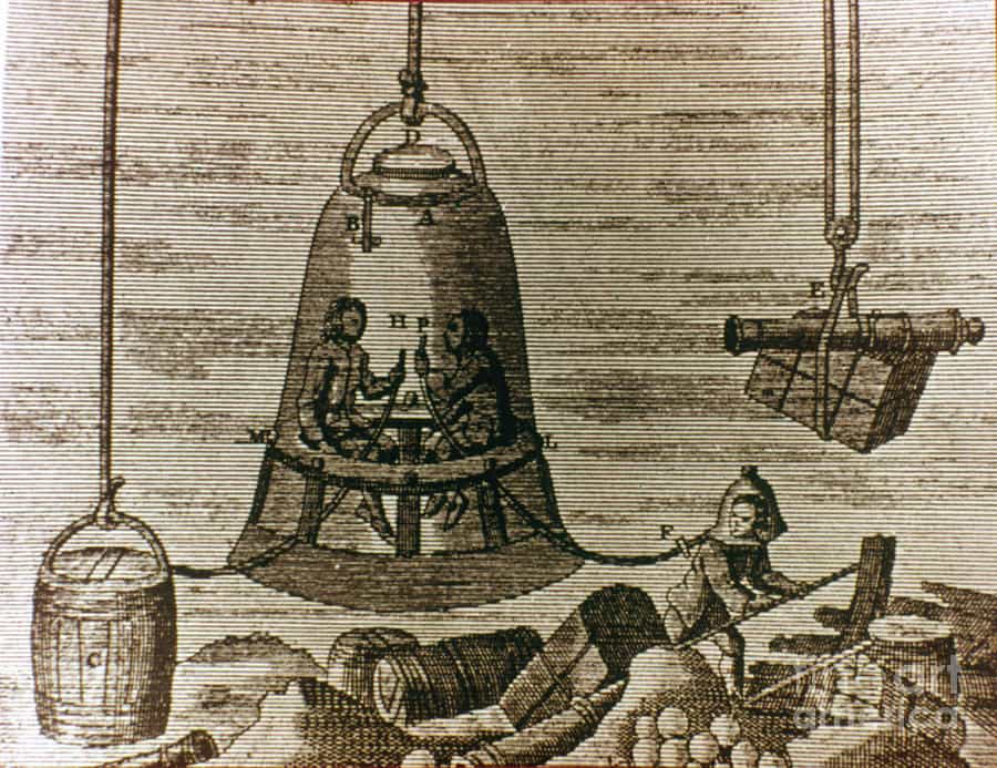 Derin Deniz'in Tanımı, Araştırmalar ve Keşifler 3 halleys dalgıç çanı 1690