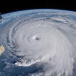 kasırga oluşumunun uzaydan görüntüsü