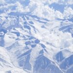 himalaya sıradağlarının havadan görünümü