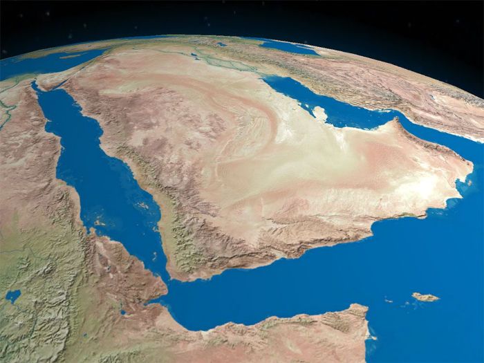 İnsan Evrimi: Homo Sapiens'in Ortaya Çıkışı ve Evrimi 6 Arap Yarımadası'nın dijital uydu görüntüsü