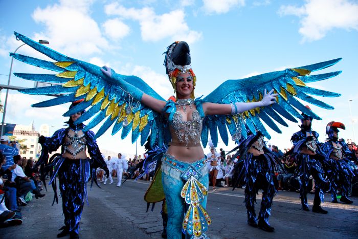 Kanarya Adaları'nın Özellikleri 2 Santa Cruz de Tenerife'de bir festival.