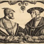 V. Charles ve kardeşi Ferdinand, Christoph Bockstorfer tarafından yapılan bir gravürde resmediliyor