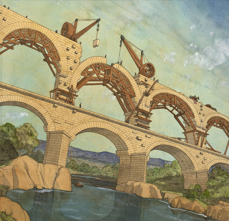 Roma Su Kemerlerinin İnşası, Tarihi ve Çalışma Sistemi 6 Romalılar tarafından bugünkü Fransa'nın güneyinde inşa edilmiş olan Pont du Gard su kemeri.