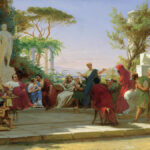 Horatius Maecenas'ın huzurunda okuyor