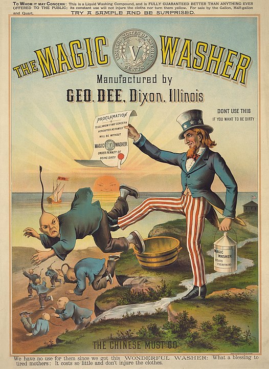 1882 Çin Dışlama Yasası: Asyalıların ABD'ye girişi engelleniyor 2 526px The Chinese Must Go Magic Washer 1886 anti Chinese US cartoon