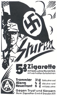 Adolf Hitler'in Sigara Karşıtlığı Kampanyası 2 Sturm Sigara Şirketi (Sturm Zigaretten)