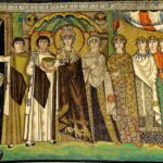 Theodora Mozaiği - San Vitale Bazilikası (M.S. 547 yılında inşa edilmiştir), İtalya. UNESCO Dünya mirası alanı.