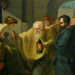 Diogenes looking for a man attributed to JHW Tischbein transformed