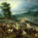 Elder Jan Brueghel'in Louvre'daki İssos Muharebesi tablosu.