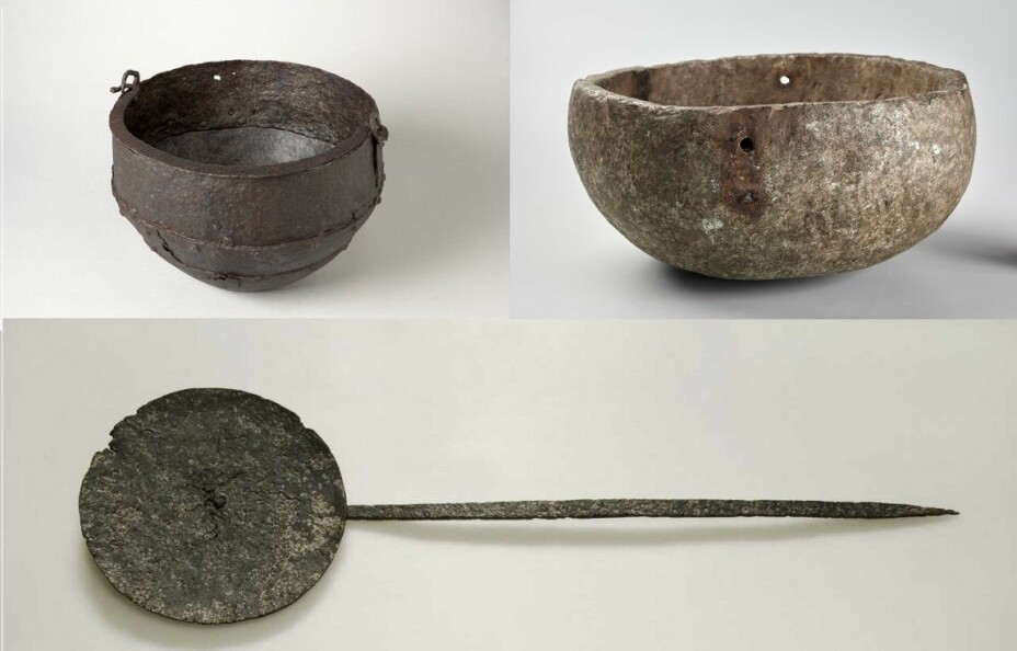 Vikingler Nasıl Beslenirdi? 4 Demir kazan, sabuntaşı tencere ve kızartma tavası.
