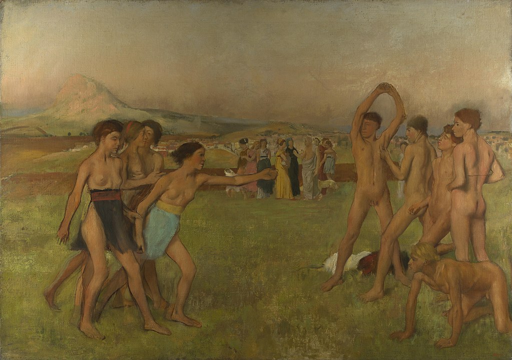 Antik Yunan'da Spartalı Kadınların Konumu ve Önemi 3 Genç Spartalılar Egzersiz Yapıyor, Edgar Degas, 1860 civarı.