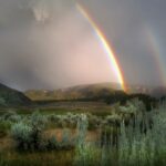 Lower Mammoth'tan görülen çifte gökkuşağı.