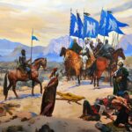 İstanbul Askeri Müzesi'nde sergilenen Malazgirt Muharebesi'ni tasvir eden bir tablo.