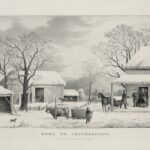 Şükran Günü Evi, Currier ve Ives'in litografisi (1867)