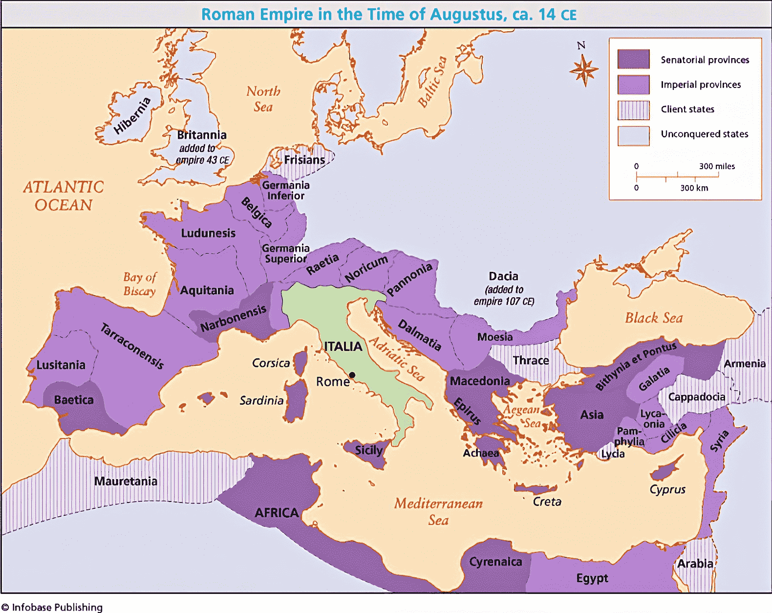 İmparator Augustus Ne Kadar Zengindi? 2 15 yıl sonra Augustus'un hükümdarlığı döneminde Roma İmparatorluğu'nun eyaletleri.
