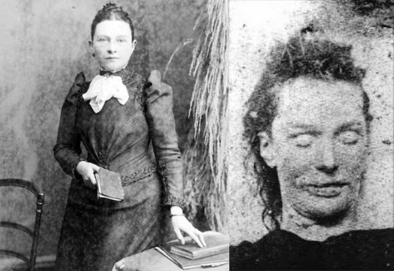 Karındeşen Jack'in Kurbanları 5 Elizabeth Stride yaşarken (solda) ve öldüğünde (sağda