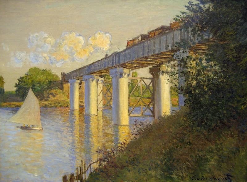 Claude Monet Neden Seri Tablolar Yaptı? 4 Railway Bridge at Argenteuil (Argenteuil'de Demiryolu Köprüsü)