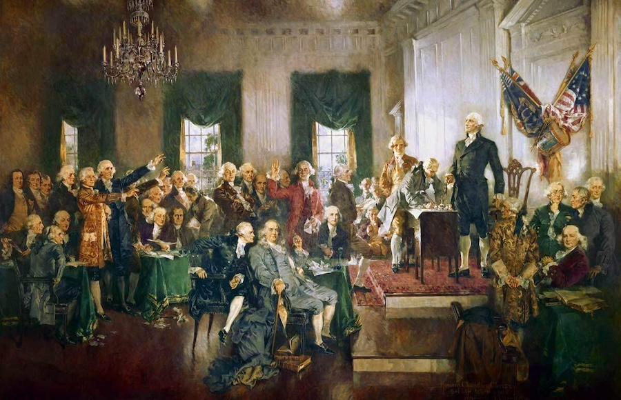 Alexander Hamilton: Yetimlikten Kurucu Babalığa 3 Howard Chandler Christy tarafından Anayasa'nın imzalanması, 1940