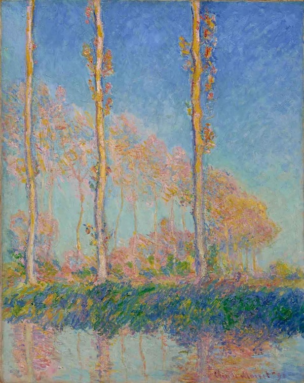 Claude Monet Neden Seri Tablolar Yaptı? 7 Kavaklar, Sonbaharda Üç Ağaç, Claude Monet, 1891