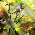 Bir Jura dönemi ormanındaki memeliler