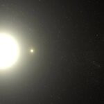 Bir sanatçının çizimi Polaris A'yı Polaris Ab