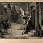 Ölüm Meleği Roma'daki salgın sırasında bir kapıya vuruyor