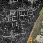 Jeoradar araştırması ile tespit edilen konut yapıları.