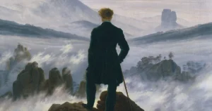 Caspar David Friedrich'in 1818 tarihli eseri Bulutların Üzerinde Yolculuk ya da Sis Denizinde Amaçsızca Dolaşan Adam