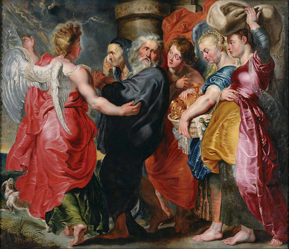 Lot ve Ailesinin Sodom'dan Kaçışı, Rubens'ten esinlenerek, Jacob Jordaens,