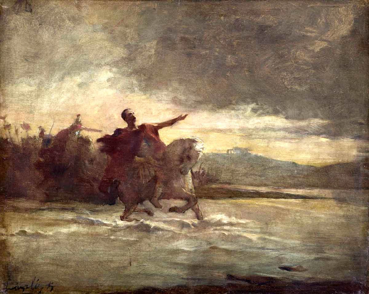 Julius Caesar Rubicon Nehri'ni Geçerken, Philip de László, 1891.
