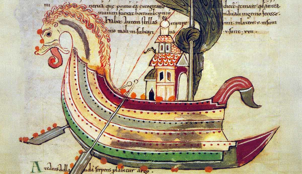 Viking Etkileşiminin İrlanda Sanatına Etkisi 1 10. yüzyıldan kalma ejderhalı Viking gemisi.