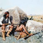 Henry Farny'nin "Bir Apaçi Pusu" adlı eseri, 1894.