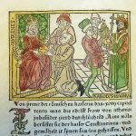 İrene ve Şarlman'ı tasvir eden gravür.